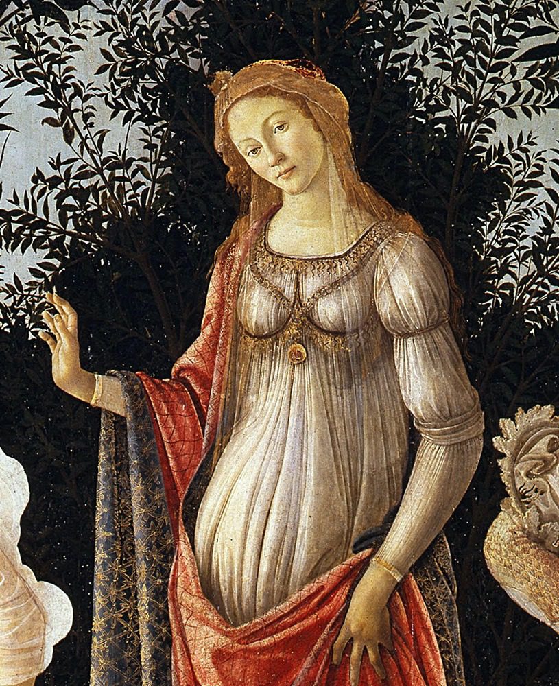 Sandro Botticelli, dettaglio de La Primavera, Venere, 1482